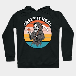 "Creep It Real" Funny Grim Reaper Hoodie